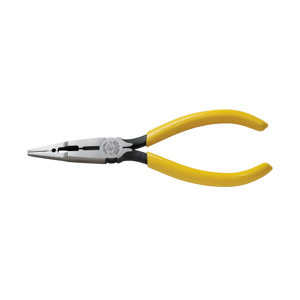 VDV026-049 Long Nose Plier, Groove Steel Jaw, 2 in L x 0.7 in W Jaw, 6.8 in OAL, 0.095 x 0.125 in W Tip
