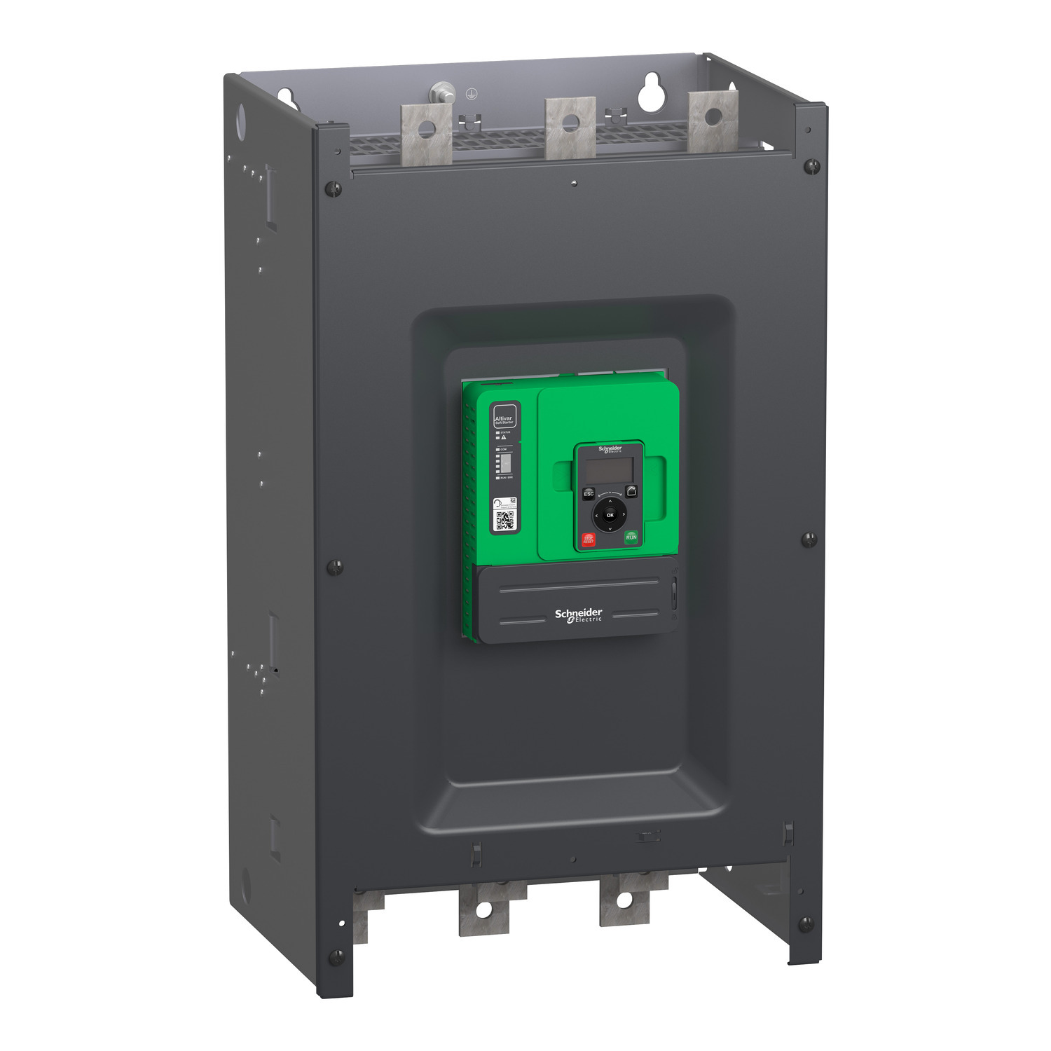 ATS480C41Y ATS480 External Bypass Soft Starter, 110 to 230 VAC V Coil, IP00 Enclosure
