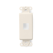 41641-T Decora QuickPort Multimedia Insert, 1 Port, Fastened Mount, Light Almond