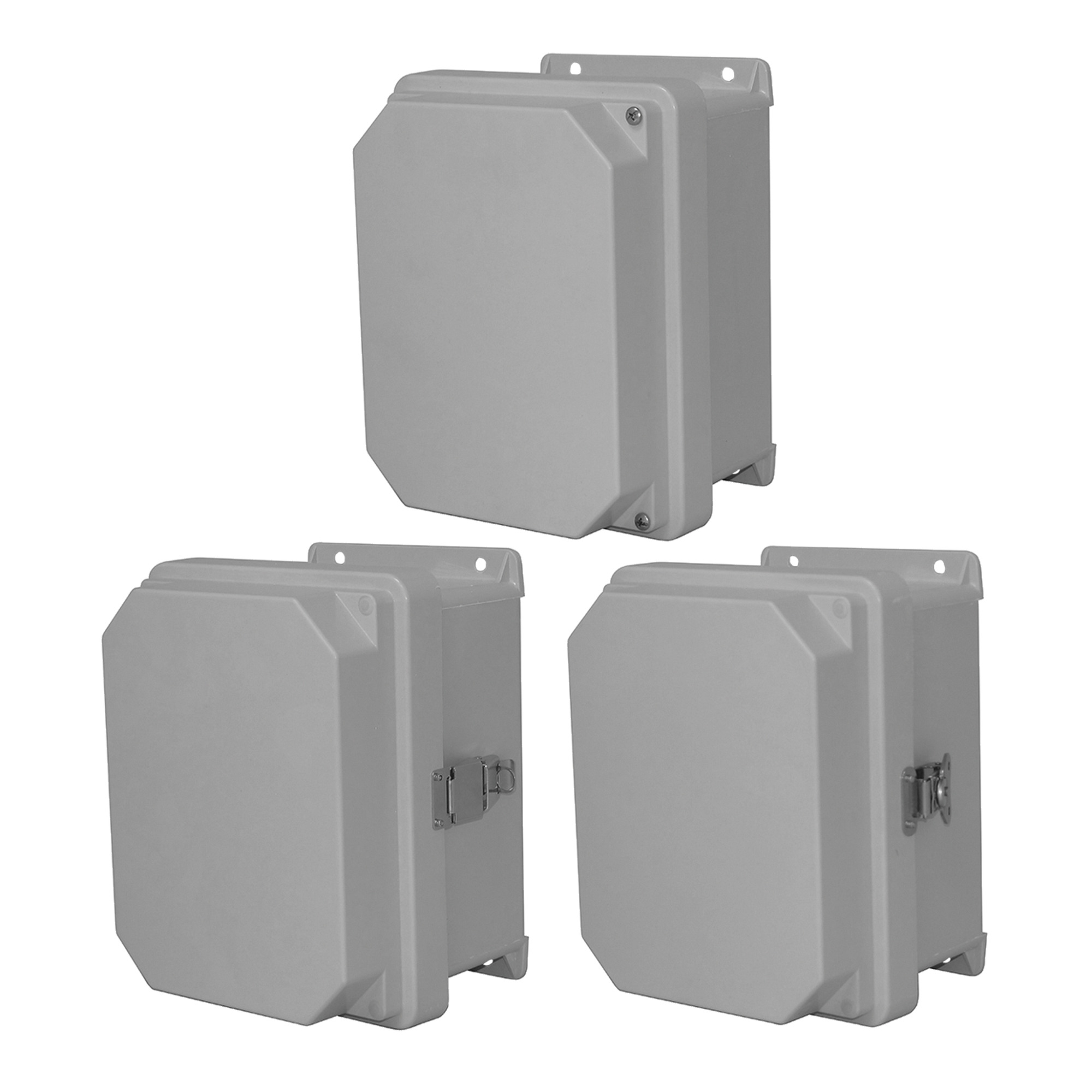 RVJ1210HWLL2 RVJ Industrial Enclosure, x 11.32 in W x 5.6 in D x 13.32 in H, NEMA 3, 3R, 4, 4X, 12, 13, IP66 NEMA Rating, Fiberglass