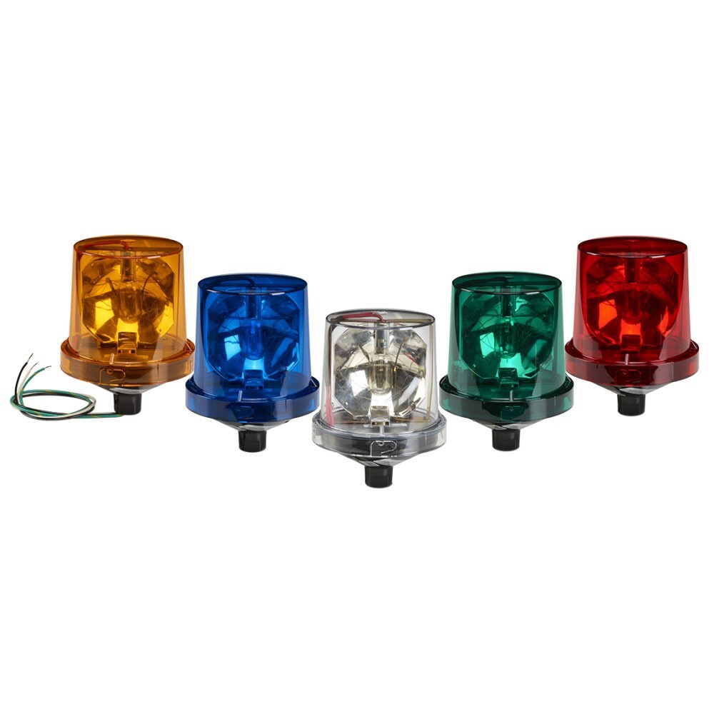225X-120A Electraray 225X Flashing Warning Light, 120 V AC, Incandescent Lamp, 5-1/2 in Dia, Surface Mount, Amber Lens