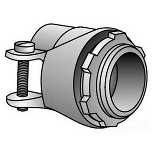 24-34 Type 24 Straight Squeeze Conduit Connector With Locknut, 3/4 in Trade, 29/32 to 1-5/64 in Cable Openings, For Use With Armored/FMC Cable, Malleable Iron, Zinc Electroplated