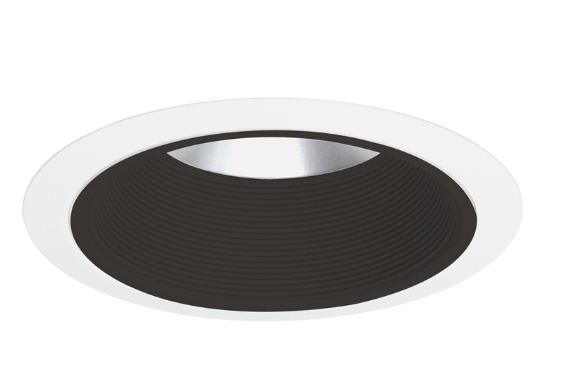 244S BWH 244 Shallow Baffle Trim With Baffle and White Trim Ring, 7-5/8 in OD, Incandescent Lamp, For Use With IC2, TC2, IC21, IC22, IC23, APT2 Series Housing