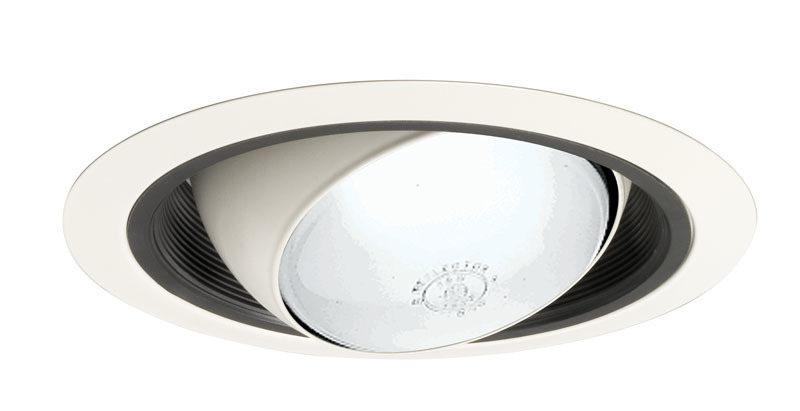 249 BWH Adjustable Regressed Eyeball Baffle Trim, 7-5/8 in OD, Incandescent Lamp, For Use With IC2, TC2, IC21, IC22, IC23, APT2 Series Housing