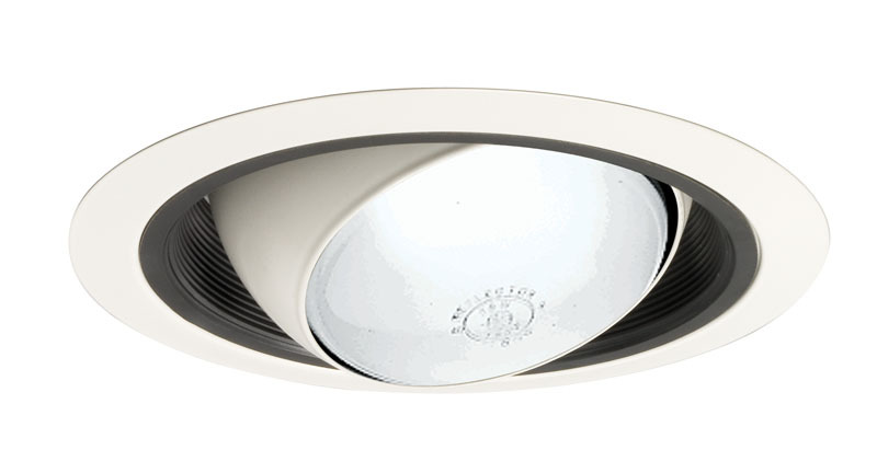 249 WWH Adjustable Regressed Eyeball Baffle Trim, 7-5/8 in OD, Incandescent Lamp, For Use With IC2, TC2, IC21, IC22, IC23, APT2 Series Housing