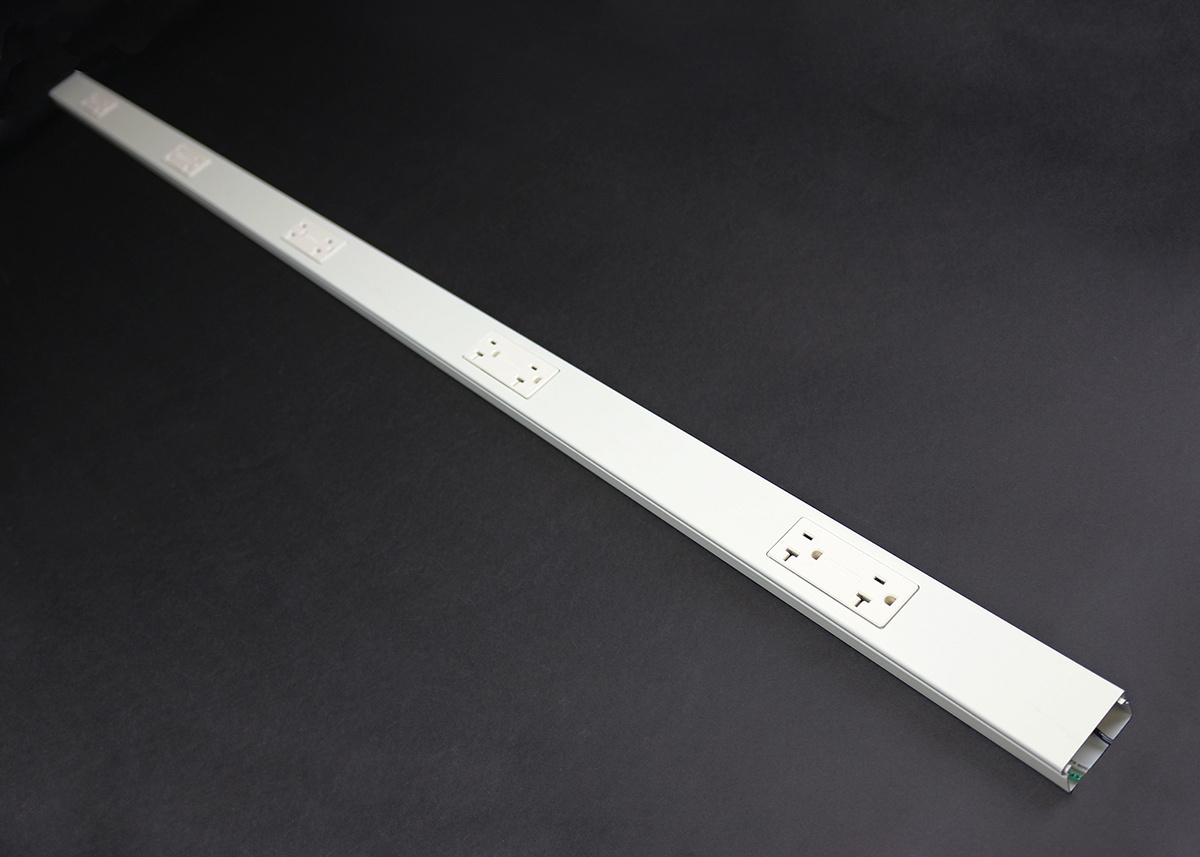 Single Channel Plugmold Series Multi-Outlet Strip With 6 Duplex Receptacle; 20 Amp, 72 Inch Length x 1-29/32 Inch Width x 7/8 Inch Height, Steel/Thermoplastic Receptacle, Ivory