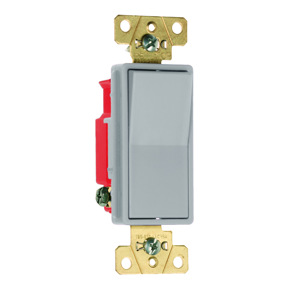 2621GRY 20 Amp 120V/277V Single Pole Decorator Paddle Switch, Gray