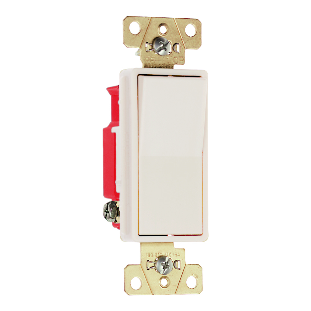 2621LA 20 Amp 120V/277V Single Pole Decorator Paddle Switch, Light Almond