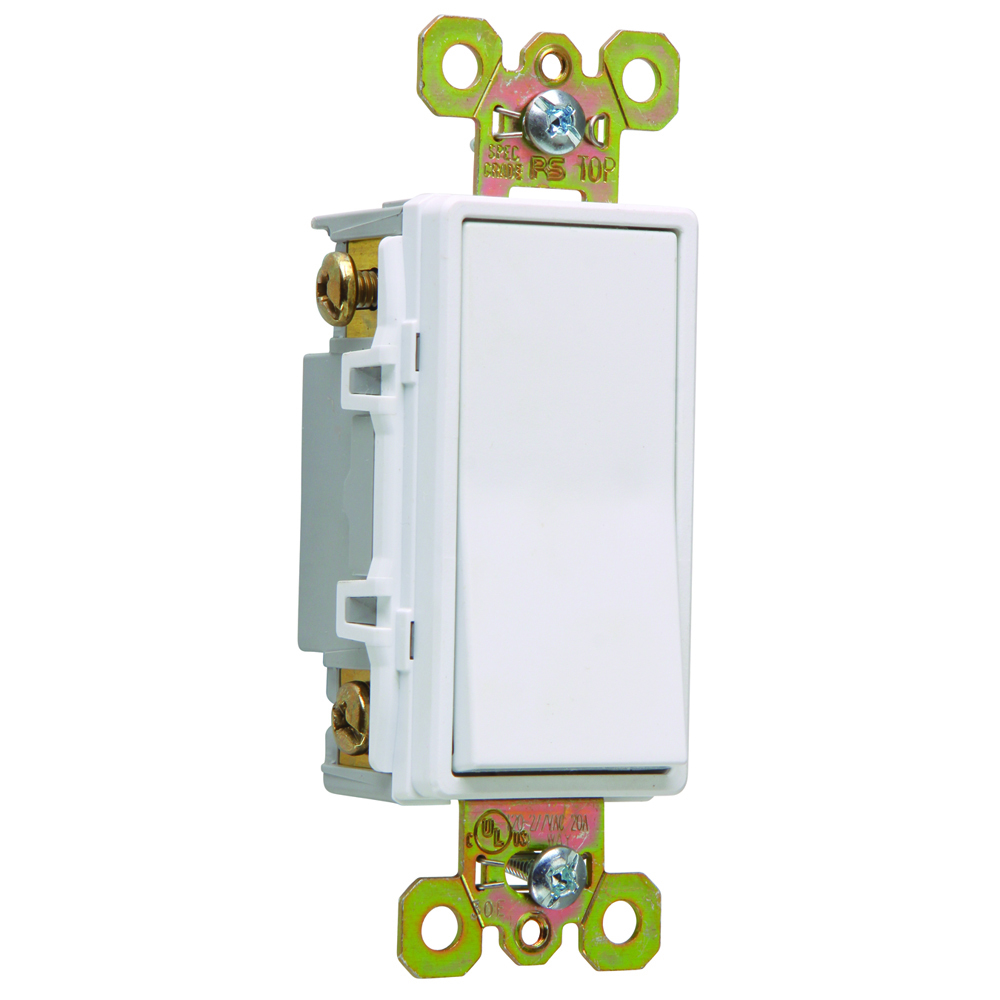 2624W 20 Amp 120V/277V 4-Way Decorator Paddle Switch, White