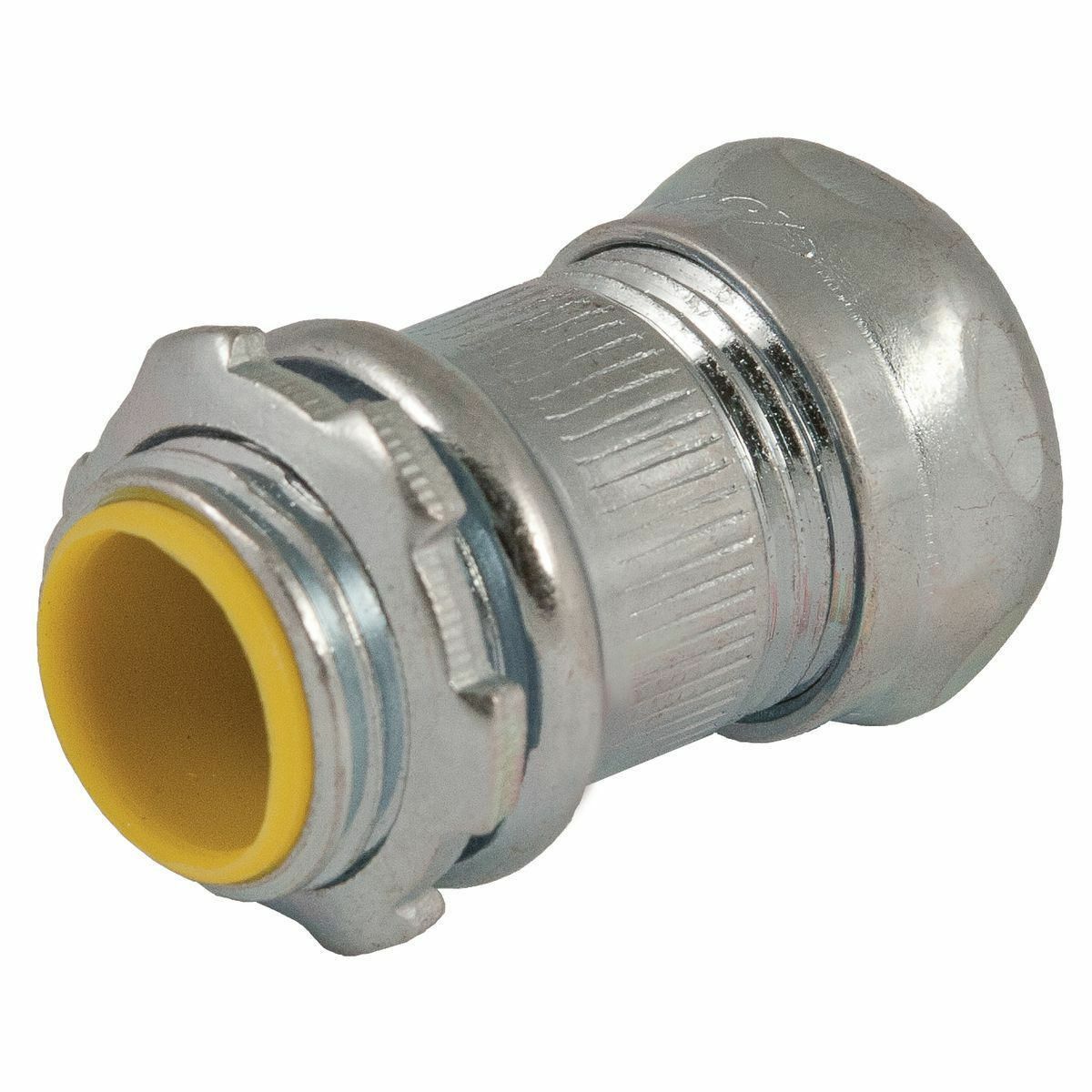 2912 Insulated Compression Connector, 1/2 in Trade, For Use With EMT Conduit, Steel, Electro-Plated Zinc