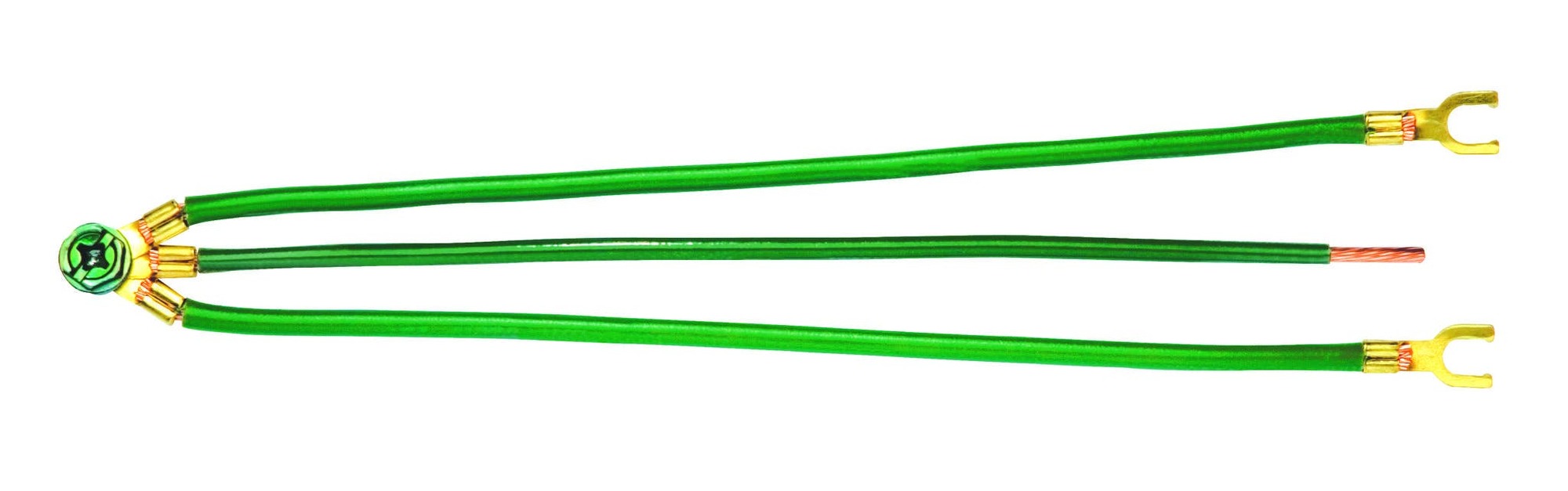 30-3287 Combo Grounding Tail, 12 AWG Stranded Wire, Fork/Ring/Stripped End Terminal