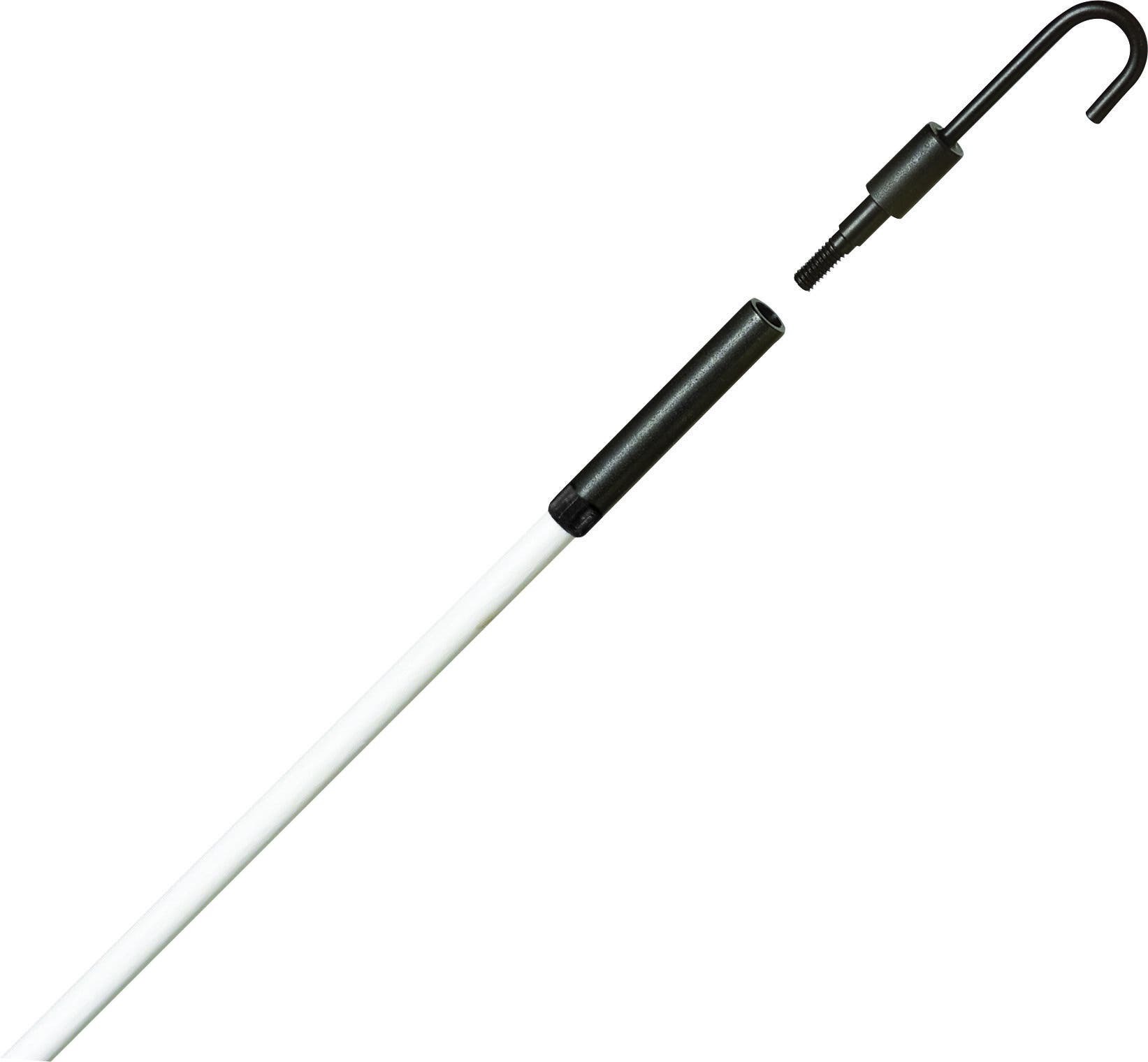 31-612 Tuff-Rod Fishing Pole Kit, 24 ft L, 1/4 in Dia Pole, Fiberglass, White