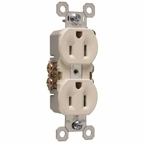 3232LA Trademaster 15 Amp/125V Duplex Receptacle, Light Almond