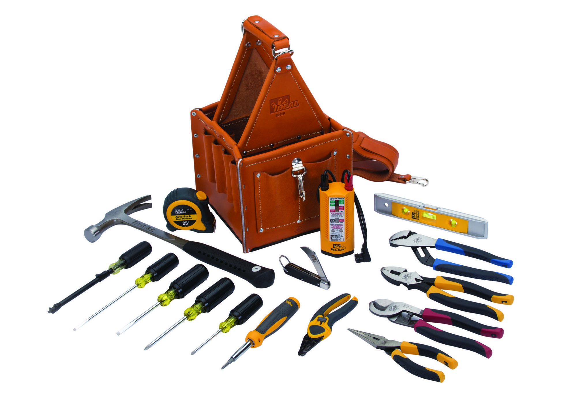 35-809 LaserEdge Master Electricians Hand Tool Kit, Caddy Tool Storage, 17 Pieces