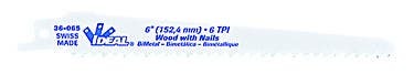 36-065 Shatterproof Super-Hard Reciprocating Blade With Nails, 6 in L x 3/4 in W, 6, Bi-Metal Body
