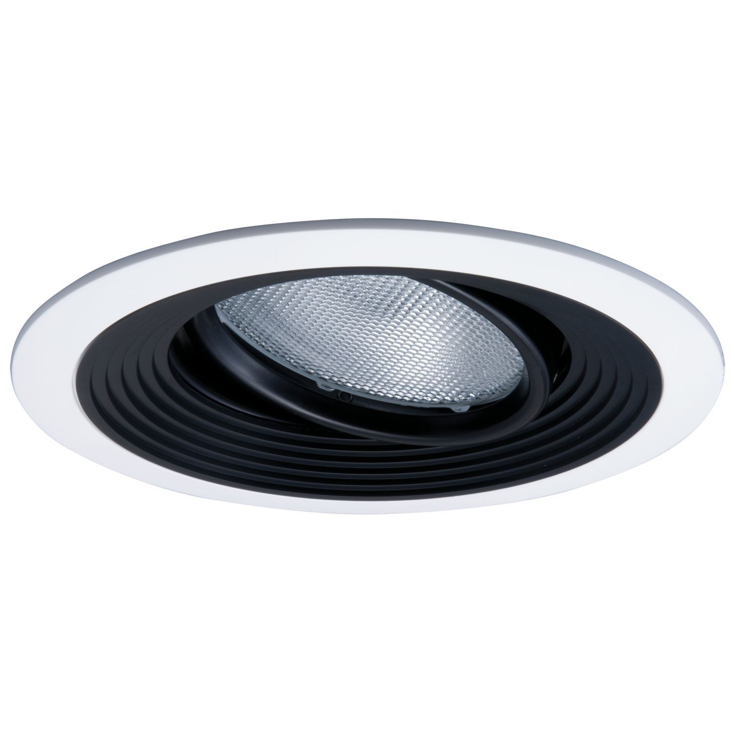 376P Halo H7 376 30 deg Tilt Adjustable Self-Flanged Round Lighting Trim, 6 in ID x 7-1/4 in OD, For Use With H7 Downlight Fixture