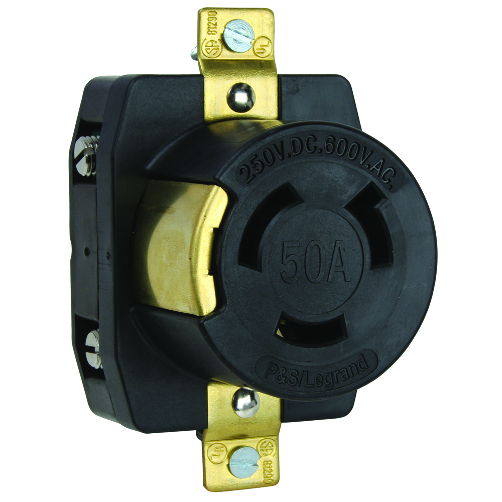 3771 2-Pole, 3-Wire 600VAC/250VDC Receptacle