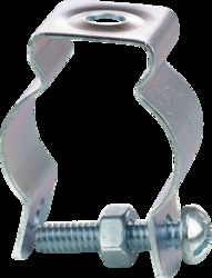 Conduit Hanger with Bolt and Nut, Fits 1/2" EMT or 3/8 to 1/2" Rigid/IMC, Zinc Plated