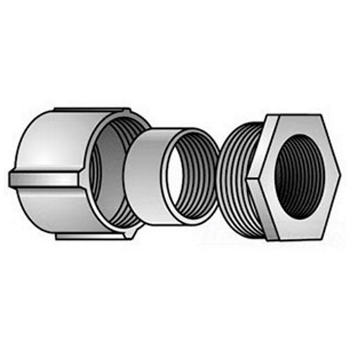 4-250 3-Piece Type 4 Rigid Conduit Coupling, 2-1/2 in, For Use With IMC/Rigid Conduit, Malleable Iron, Zinc Plated