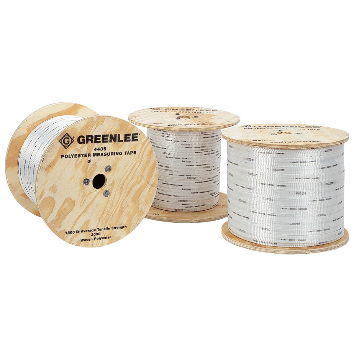 4436 Durable Stretch Resistant Measuring Tape, 3000 ft L x 5/8 in W Blade, High Strength Polyester, Imperial