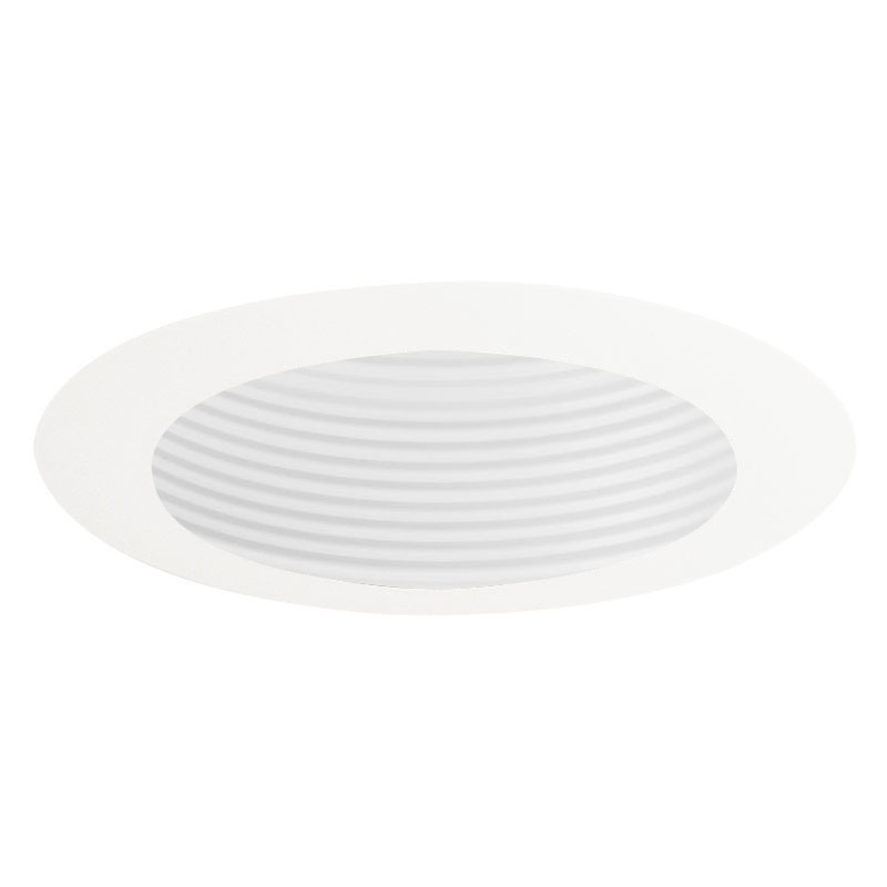 444 WWH Adjustable Downlight Low Voltage Baffle Trim, 5 in OD, Halogen Lamp, For Use With IC44N, IC44W, TC44, TC44V, TC44S, TC44R, TC47, TC47V, APT44 Series Housing