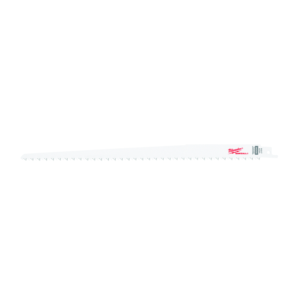 48-00-5017 Sawzall Fleam Ground Tapered Back Reciprocating Saw Blade, 12 in L x 3/4 in W, 6 TPI, Bi-Metal Body, Universal/Toothed Edge Tang