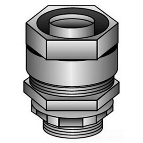 4Q-100TG Concretetight Liquid Tight Oiltight Raintight Conduit Connector With Insulated Throat, 1 in Trade, Straight, Malleable Iron, Galvanized