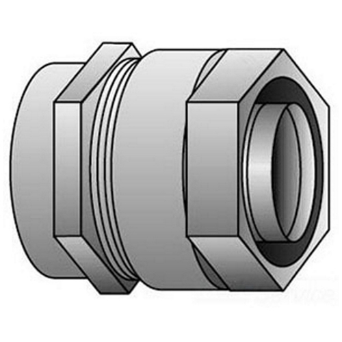 4Q-200FM 4Q-FM Conduit Combination Coupling, 2 in, For Use With IMC Conduit and Threaded Rigid, Malleable Iron, Zinc Plated