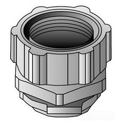 4Q-250 Concretetight Liquid Tight Oiltight Raintight Conduit Connector, 2-1/2 in Trade, Straight, Malleable Iron, Zinc Electroplated