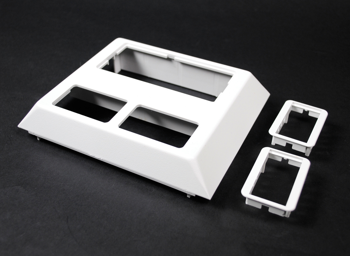 For mounting deeper devices such as TVSS receptacles, GFCI devices, and Pass and Seymour Activate inserts. Accepts 5507 Series Faceplates, 2A size Activate inserts, and Open System communication modules. Bezels included. For faceplate options, see 5507 Series Faceplates. Light Gray