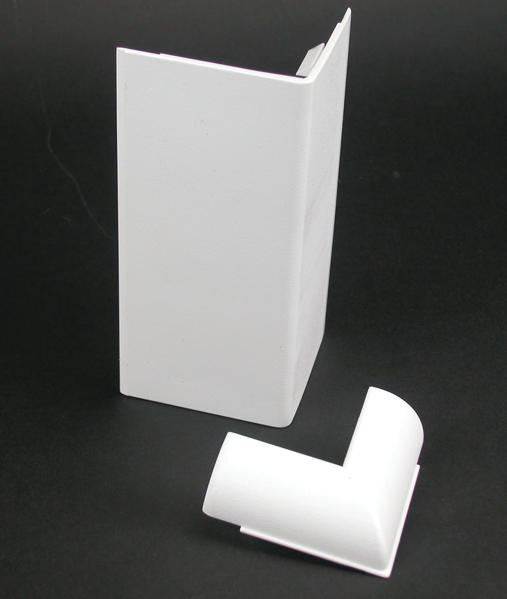 Non-Metallic External Cover Elbow Fitting; White