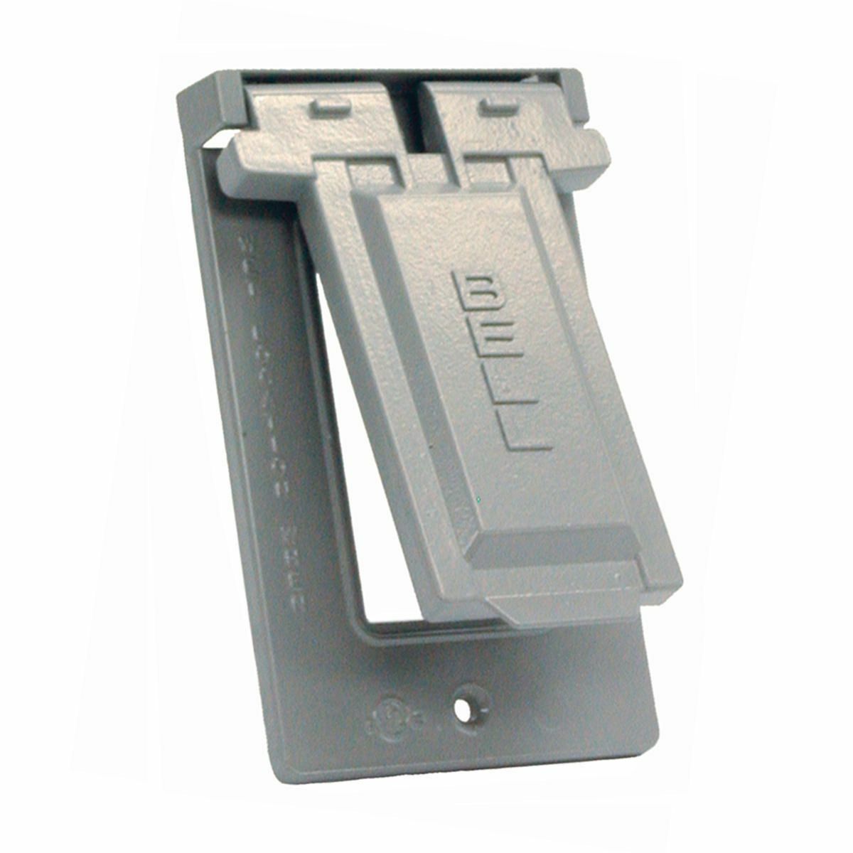 5103-0 Weatherproof Outlet Box Cover, 4.563 in L x 2.813 in W x 0.797 in D, GFCI Receptacle, Rugged Metal