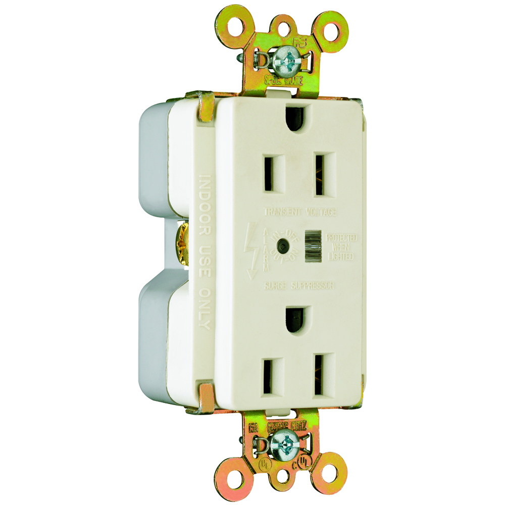 5262LASP 15 Amp 125V Extra  Surge Protective Duplex Receptacle, Light Almond