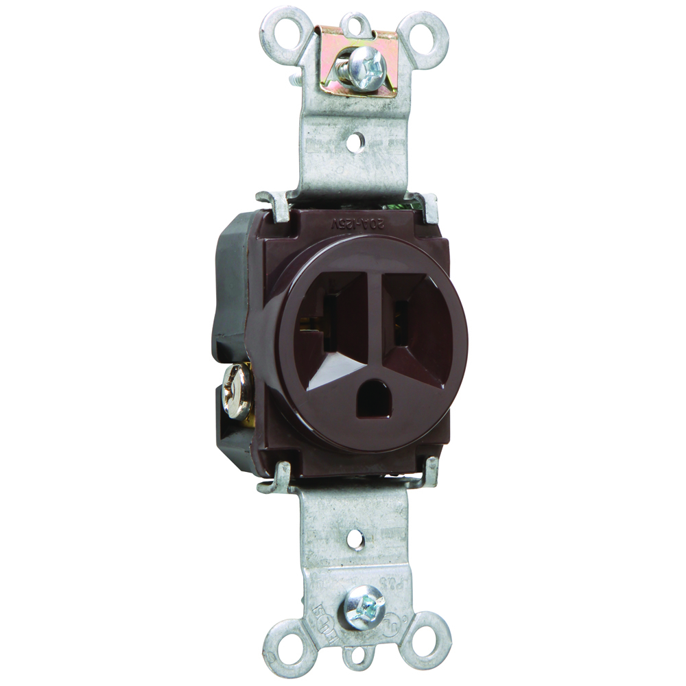 5361 Heavy-Duty Spec Grade Single Receptacle, Back and Side Wire, 20 Amp 125V