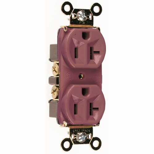 5362 eHard Use Spec Grade Duplex Receptacle Back and Side Wire 20 Amp 125V Yellow