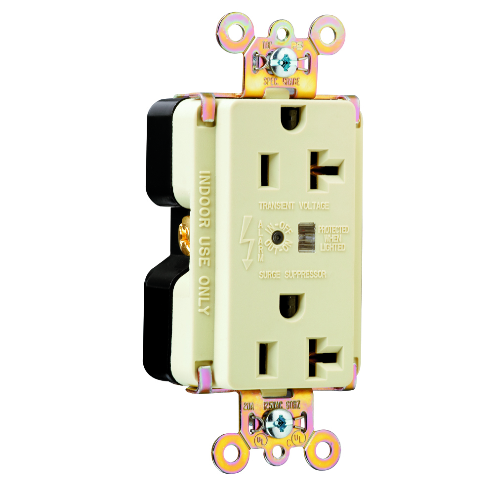5362ISP 20 Amp 125V Extra  Surge Protective Duplex Receptacle, Ivory