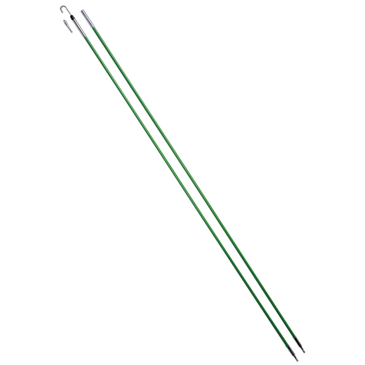 540-12 Short Pulling Rod Kit, 12 ft L, 1/4 in Dia Pole, Fiberglass, Green