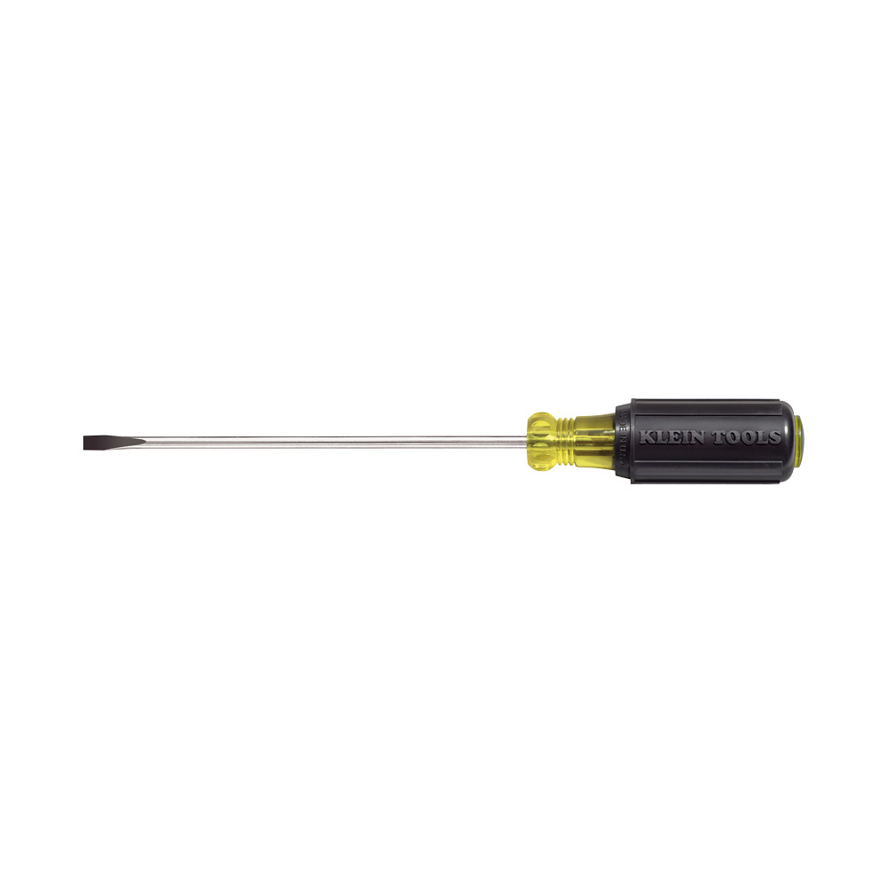 601-10 Cushion-Grip Screwdriver, 3/16 in Cabinet Point, Steel Shank, 13-3/4 in OAL, Acetate Handle, Polished Chrome, ANSI/ASME Specified