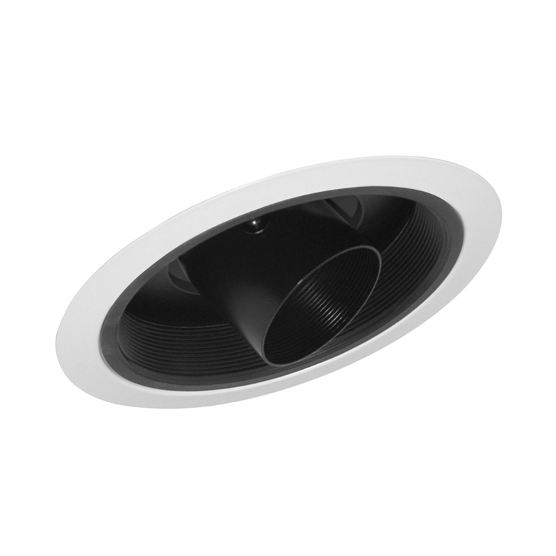 606 WWH Adjustable Standard Sloped Cylinder Spotlight Trim, 9-1/8 in OD, Halogen Lamp, For Use With IC928, TC928, TC928R Series Housing
