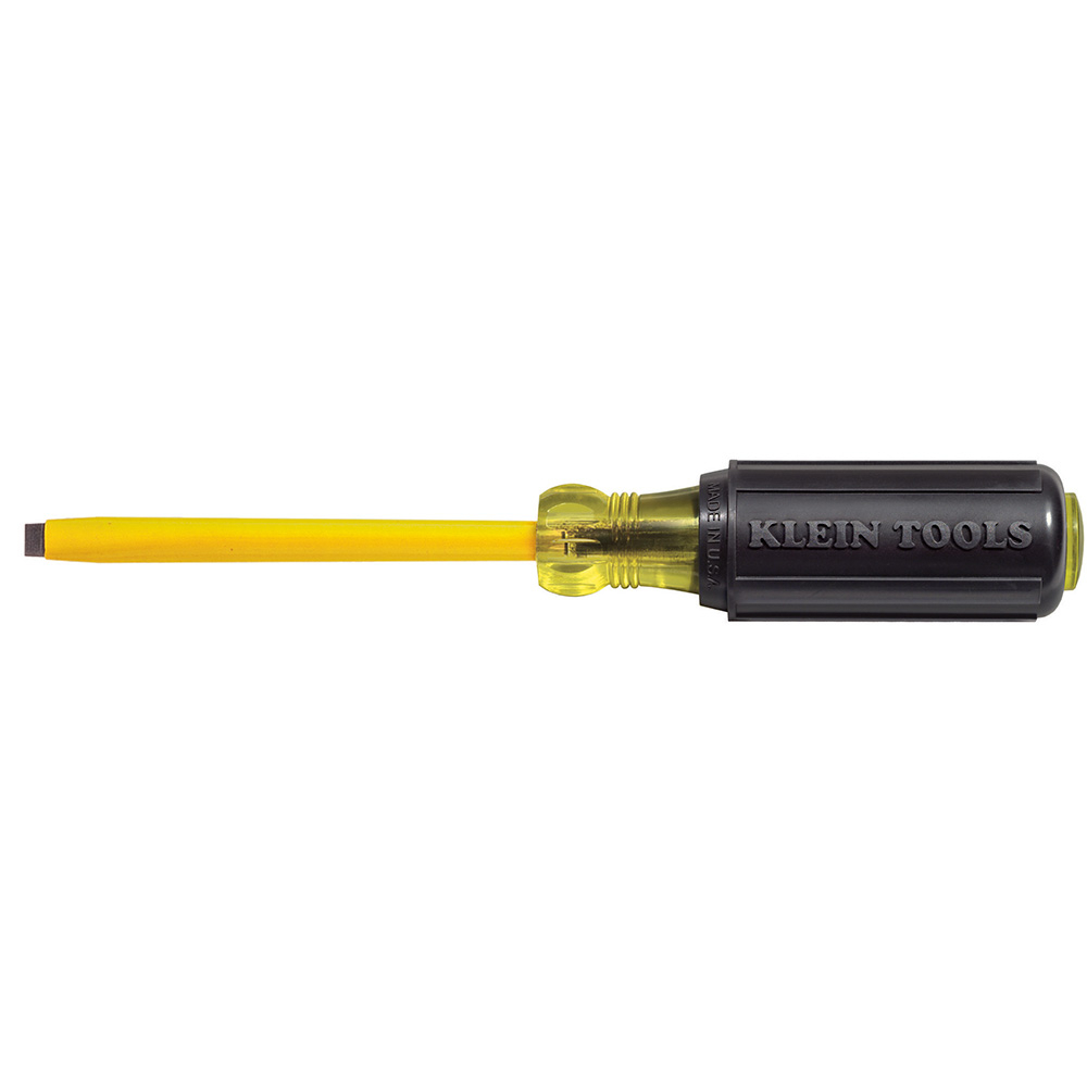 620-3 Cushion-Grip Screwdriver, 3/16 in Cabinet Point, Steel Shank, 6-3/4 in OAL, Plastic Handle, Black Oxide/Polished Chrome, ANSI/ASME Specified