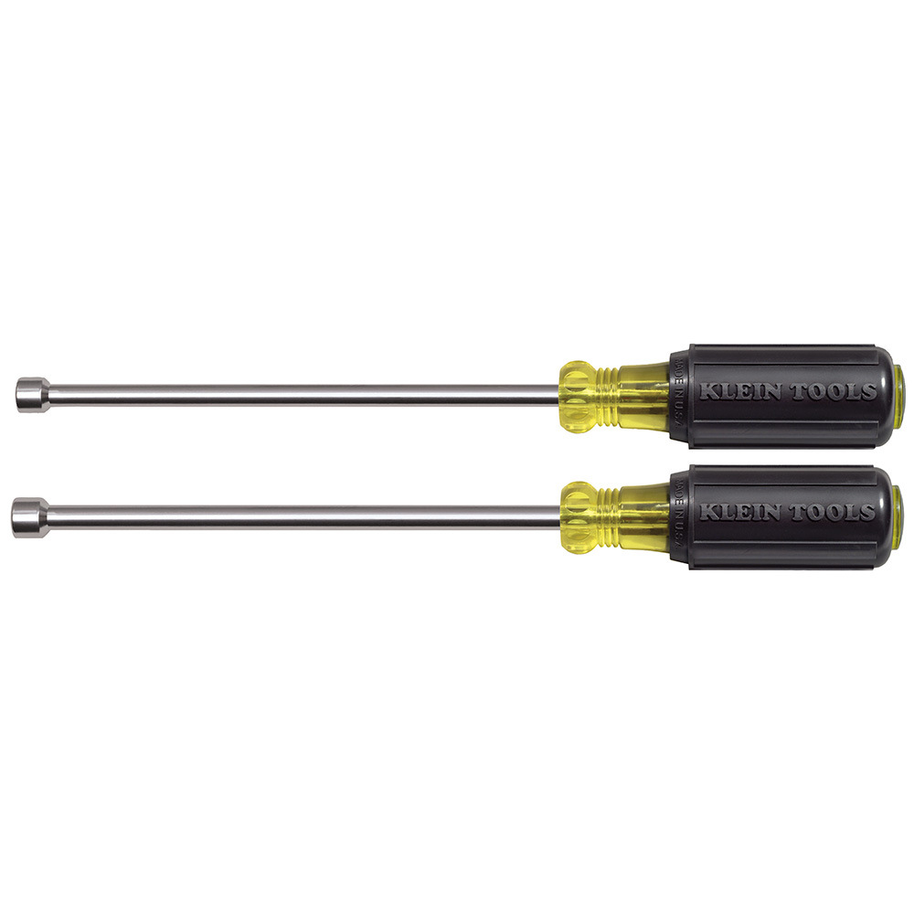 646M Magnetic Nutdriver Set, 1/4 to 5/16 in, 2 Pieces, 9-3/4 in OAL, Cushion Grip Handle, Steel