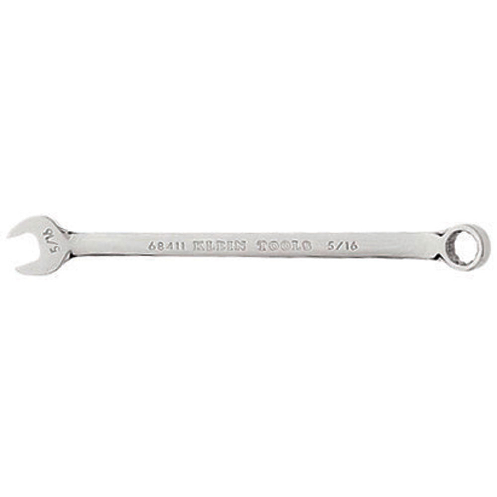 68411 Combination Wrench, 5/16 in Wrench, 12 Points, 15 deg Offset, 4-3/8 in OAL, Forged Alloy Steel, Polished Chrome/Nickel Plated