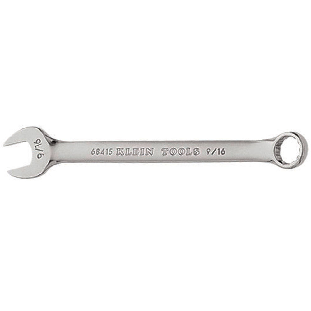 68415 Combination Wrench, 9/16 in Wrench, 12 Points, 15 deg Offset, 7-1/2 in OAL, Forged Alloy Steel, Polished Chrome/Nickel Plated