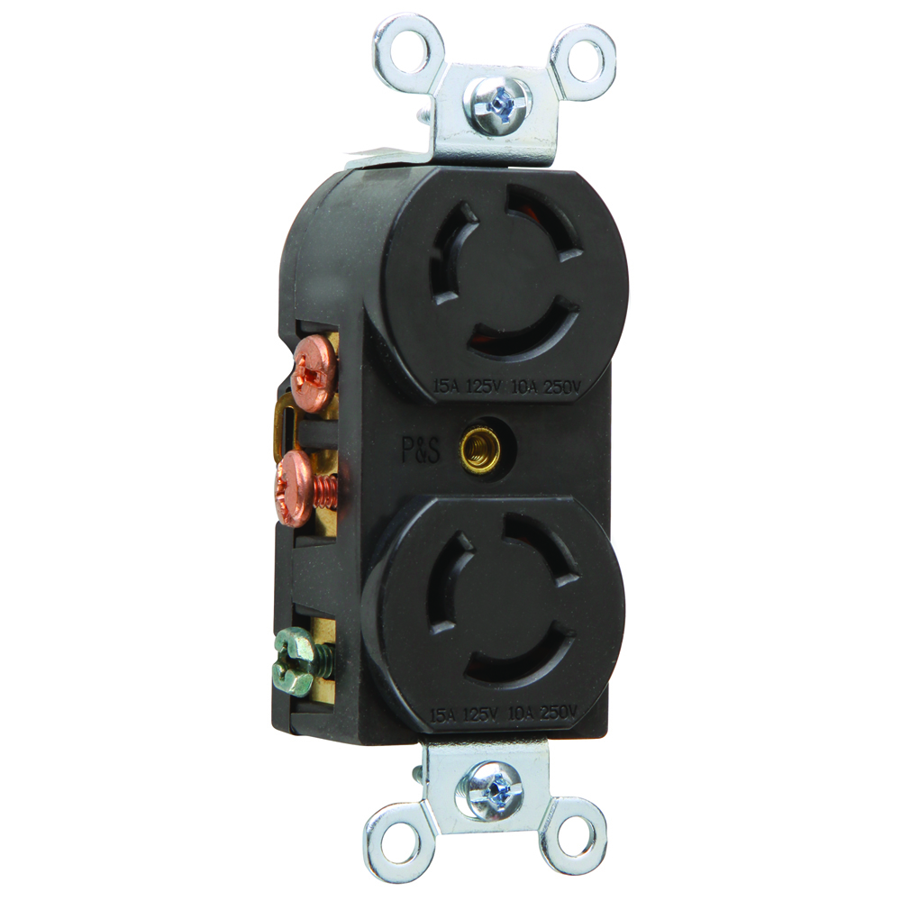 7580G Non-NEMA 3 Wire Duplex Receptacle, Grounding