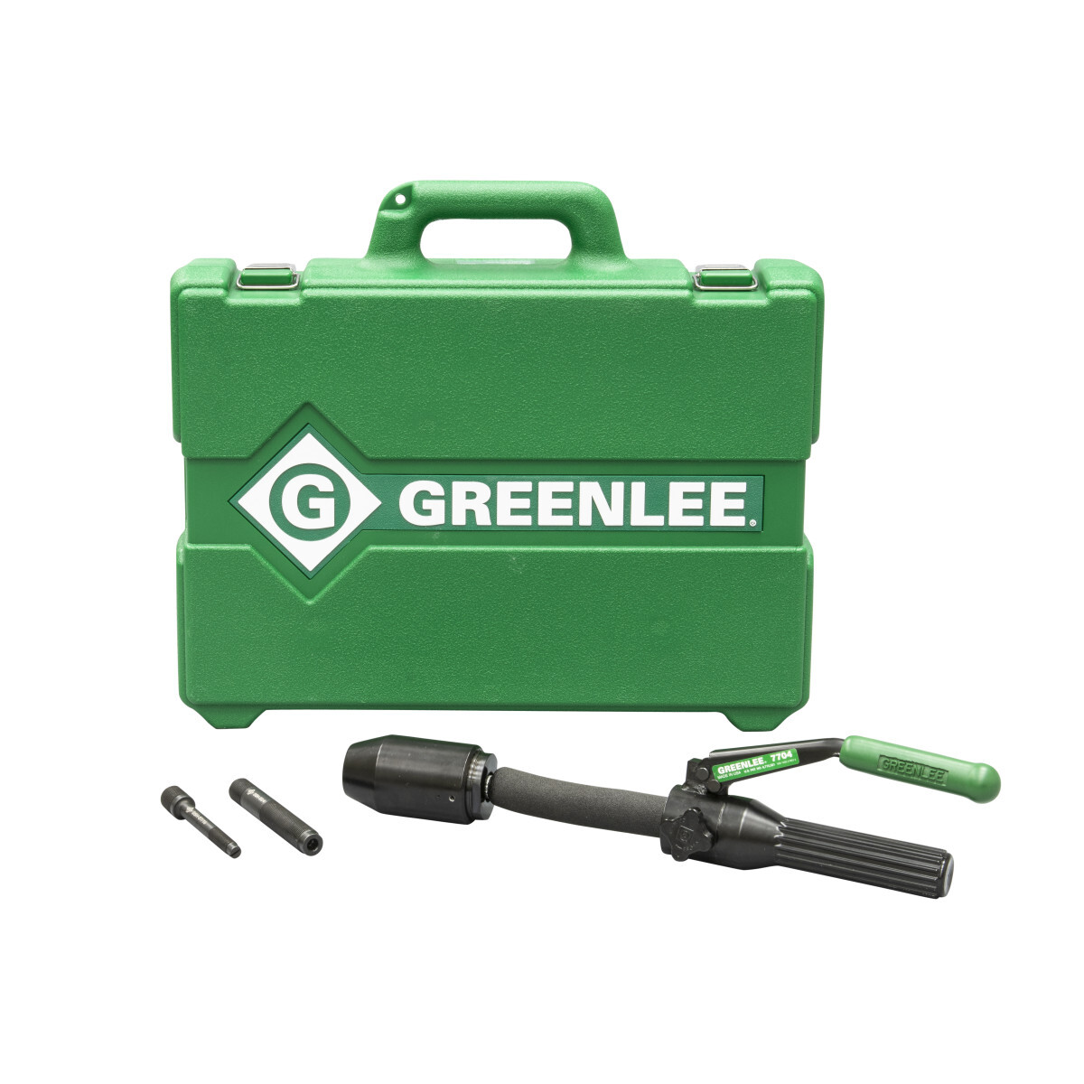 7704SB Hydraulic Knockout Driver Kit, For Conduit/Pipe Dia: 0.89 to 2.42 in, 12 ga THK Max Stainless Steel, 10 ga THK Max Mild Steel, 7/16 in, 3/4 in Dia Stud