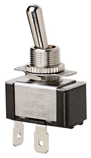 774008 Standard Toggle Switch, 125/227 V AC, 20/10 A, 3/4 hp Power Rating, On-Off SPST Contact