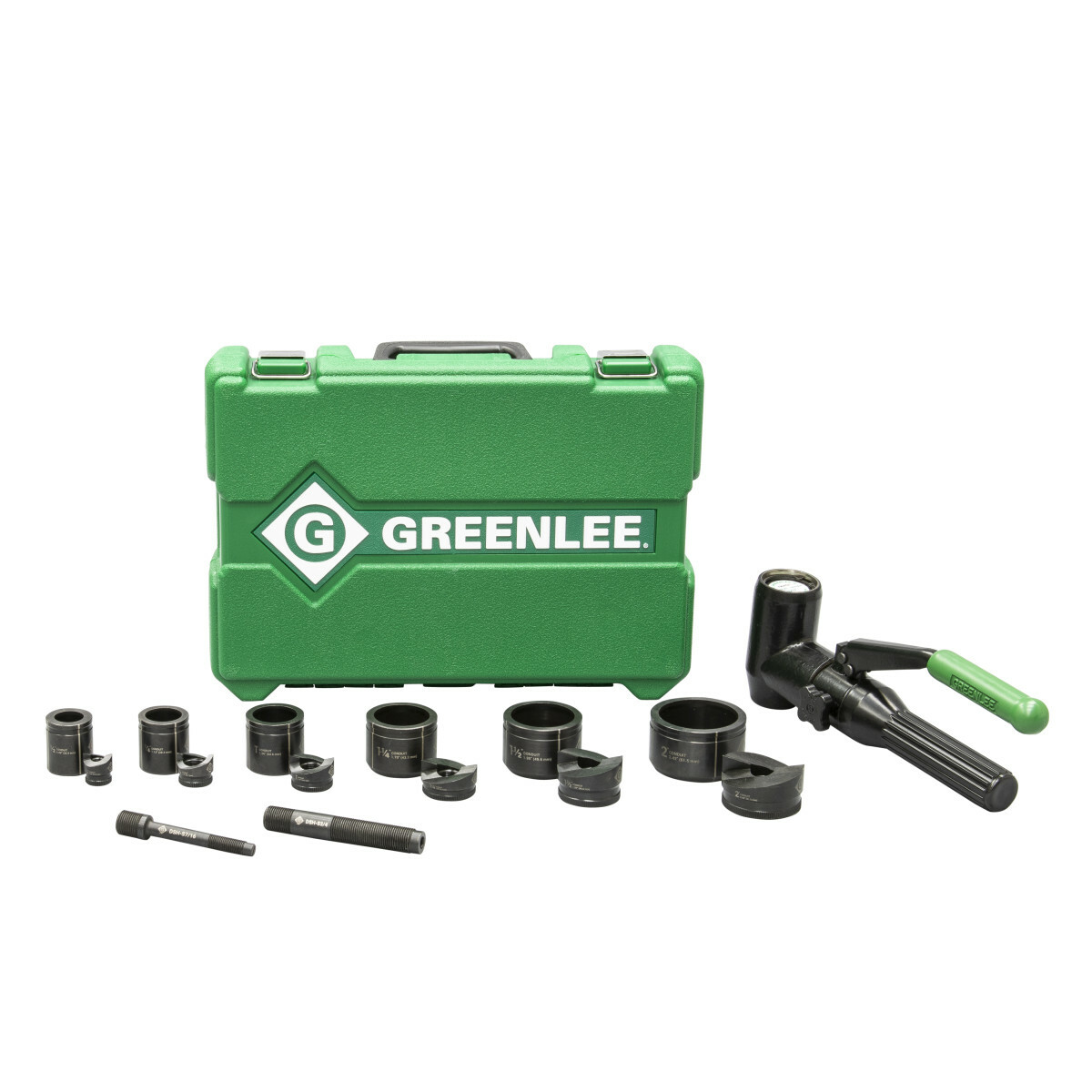 7906SB Hydraulic Kit Punch Set, For Conduit/Pipe Dia: 1/2 to 2 in, 12 ga THK Max Stainless Steel, 10 ga THK Max Mild Steel