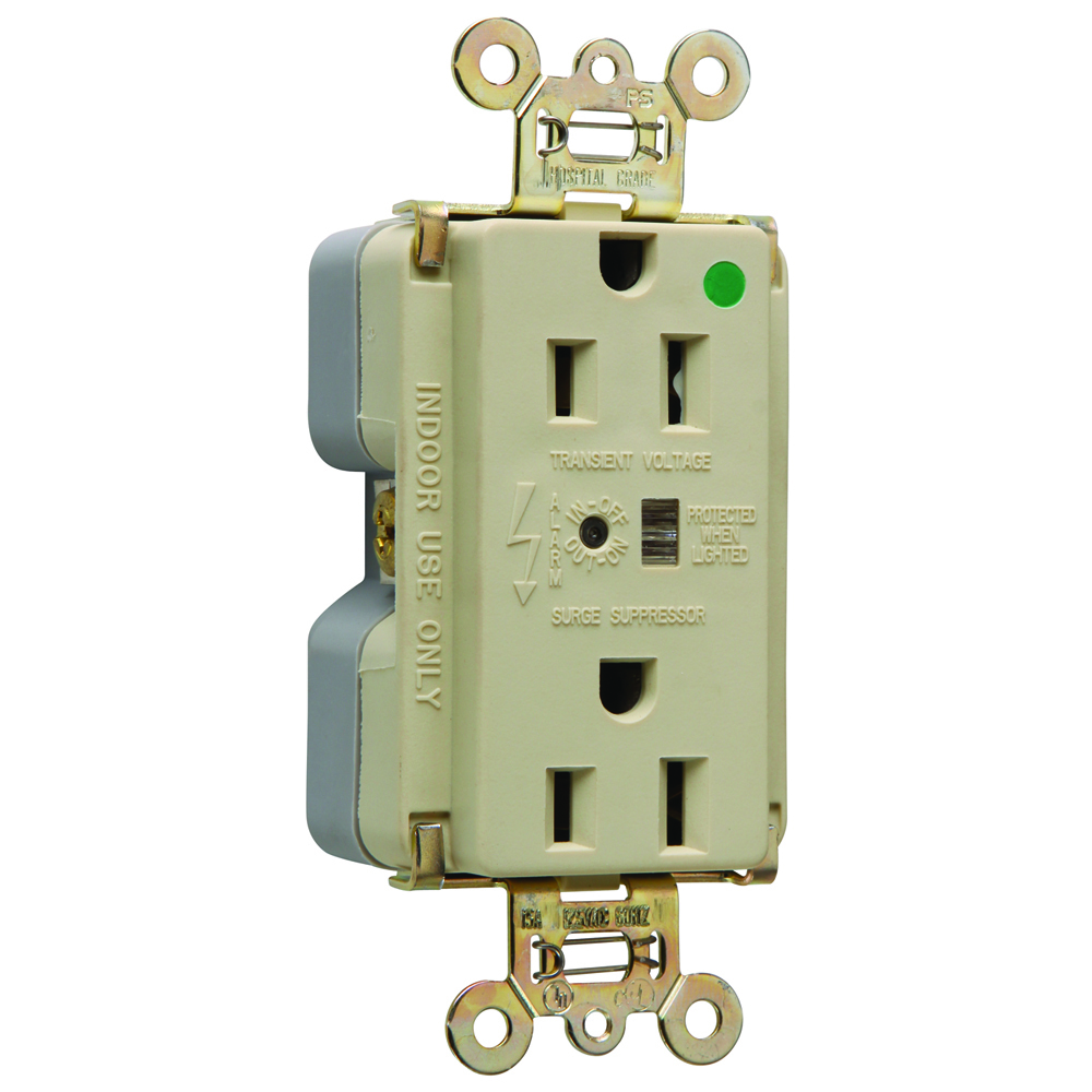 8200ISP  Surge Protective Duplex Receptacle, Ivory