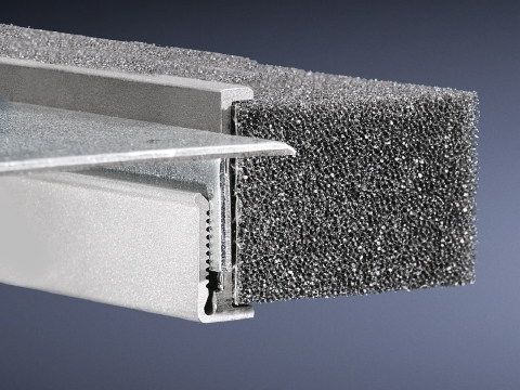 8802080 Center Cable Entry Section, For Use With TS, SE, CM, TP Series 31 in W Enclosure, Top Mount, 30 x 25 mm Cross Section, Aluminum/PU Foam