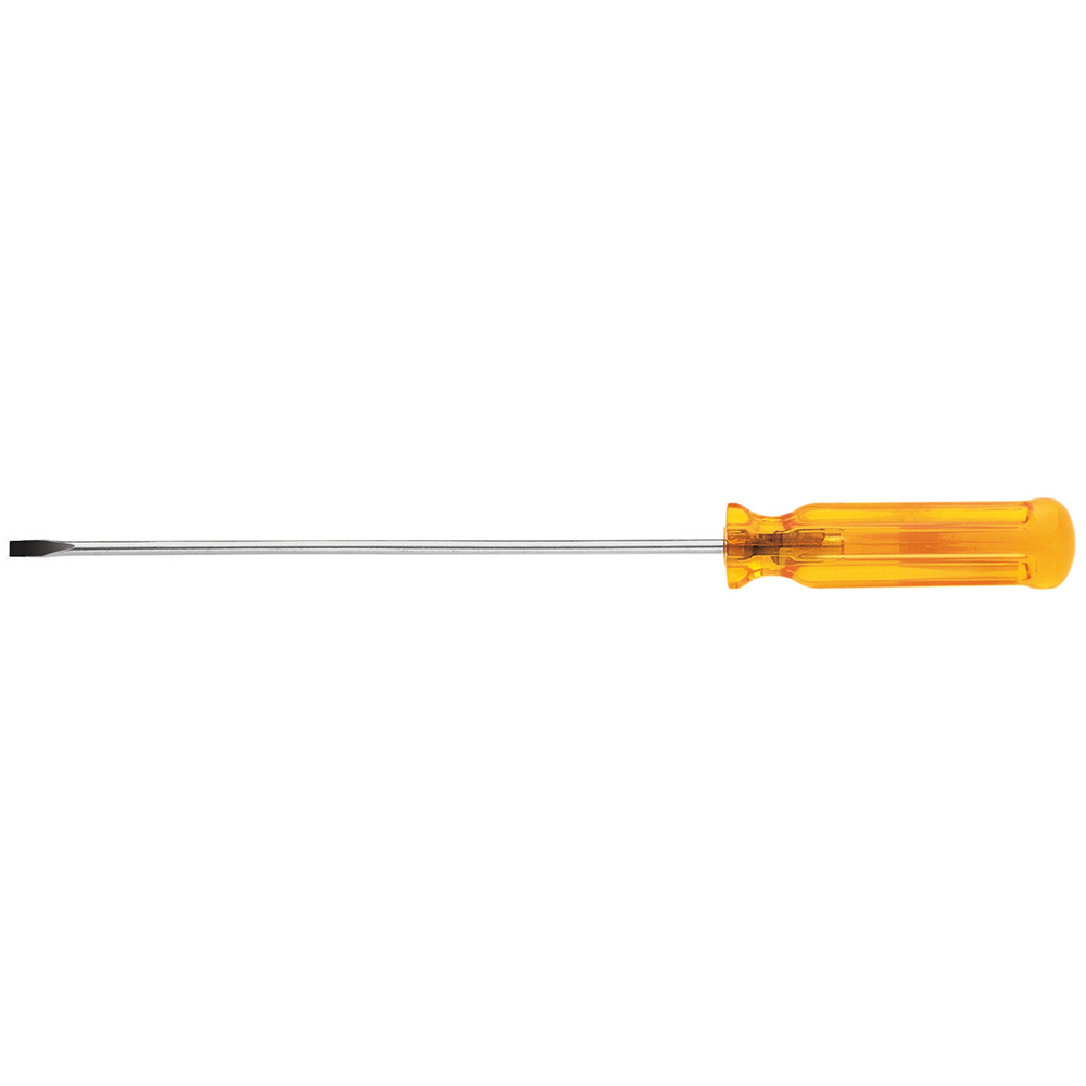 A216-6 Screwdriver, 1/8 in Cabinet Point, Steel Shank, 9 in OAL, Plastic Handle, Polished Chrome/Nickel Plated/Black Tipped, ANSI/ASME Specified